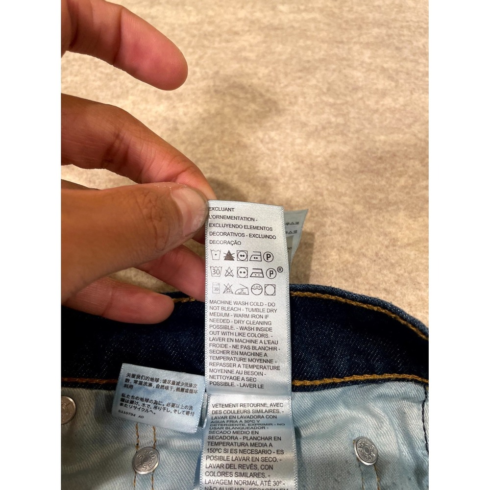 Levi's 505 Regular Jeans Mens 32x30 Blue Denim Cotton Mid Rise Straight Leg - Picture 4 of 16